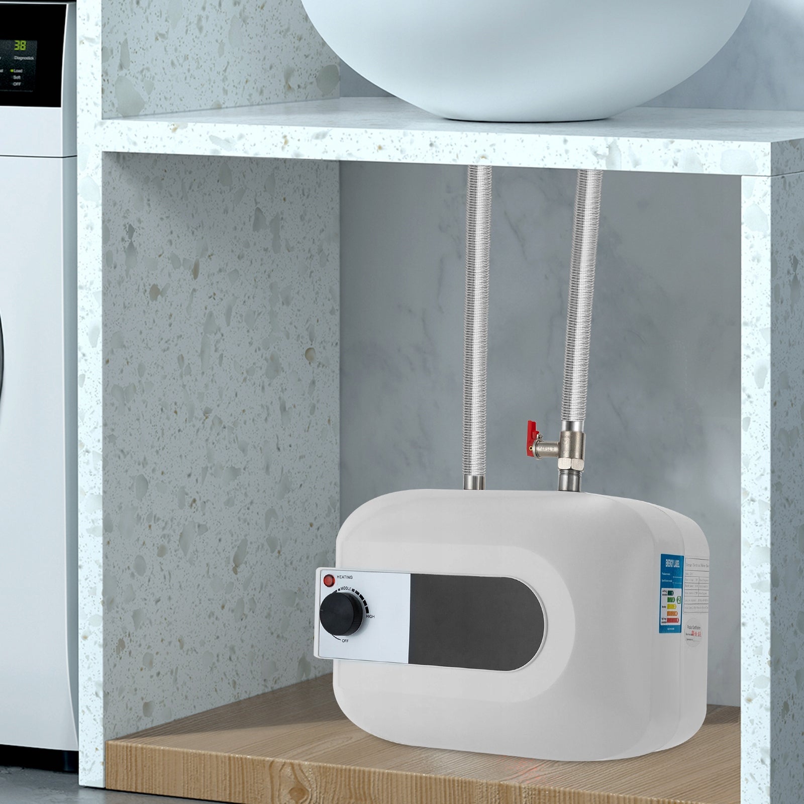 6 L Mini talpyklos elektrinis vandens šildytuvas 1500W