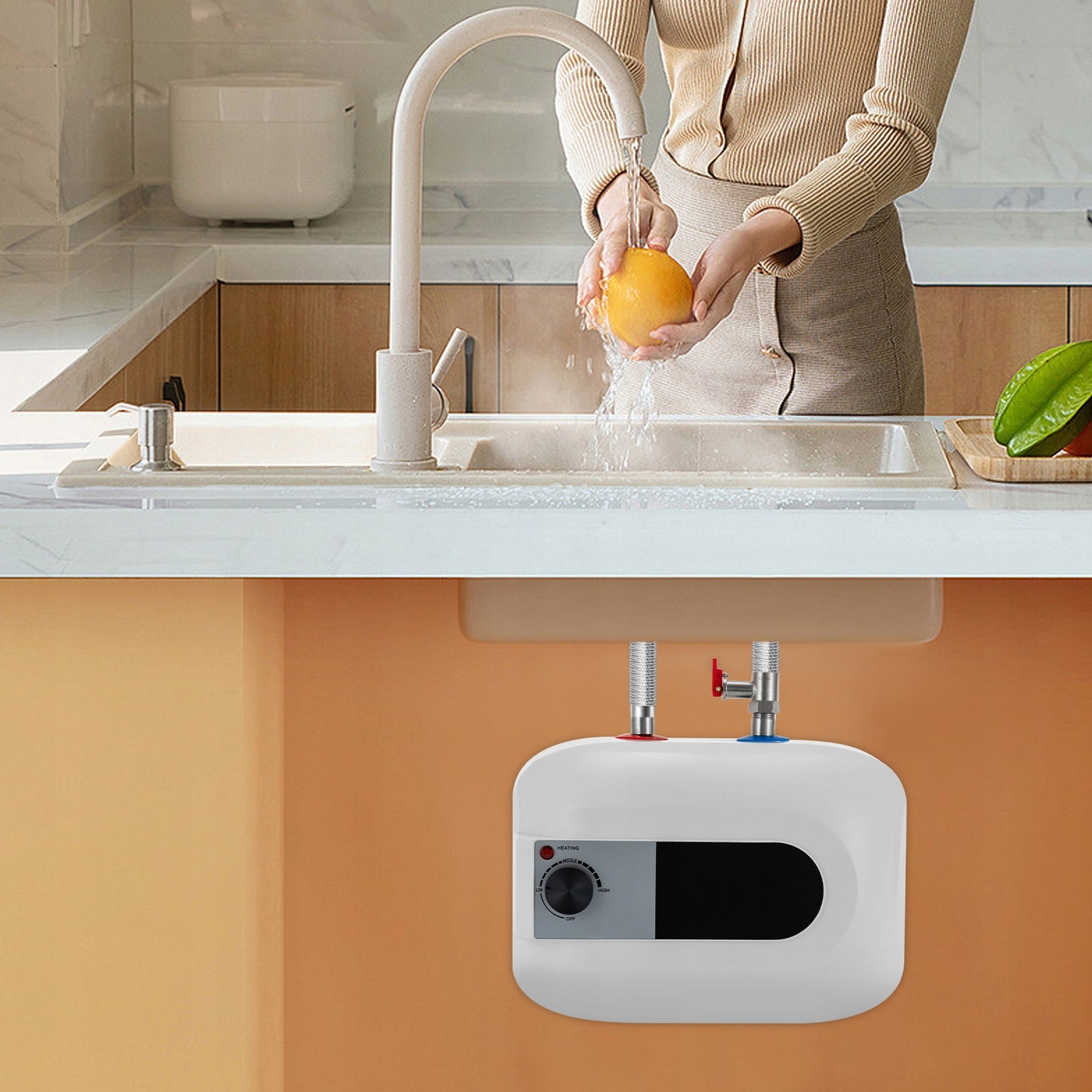 6 L Mini talpyklos elektrinis vandens šildytuvas 1500W