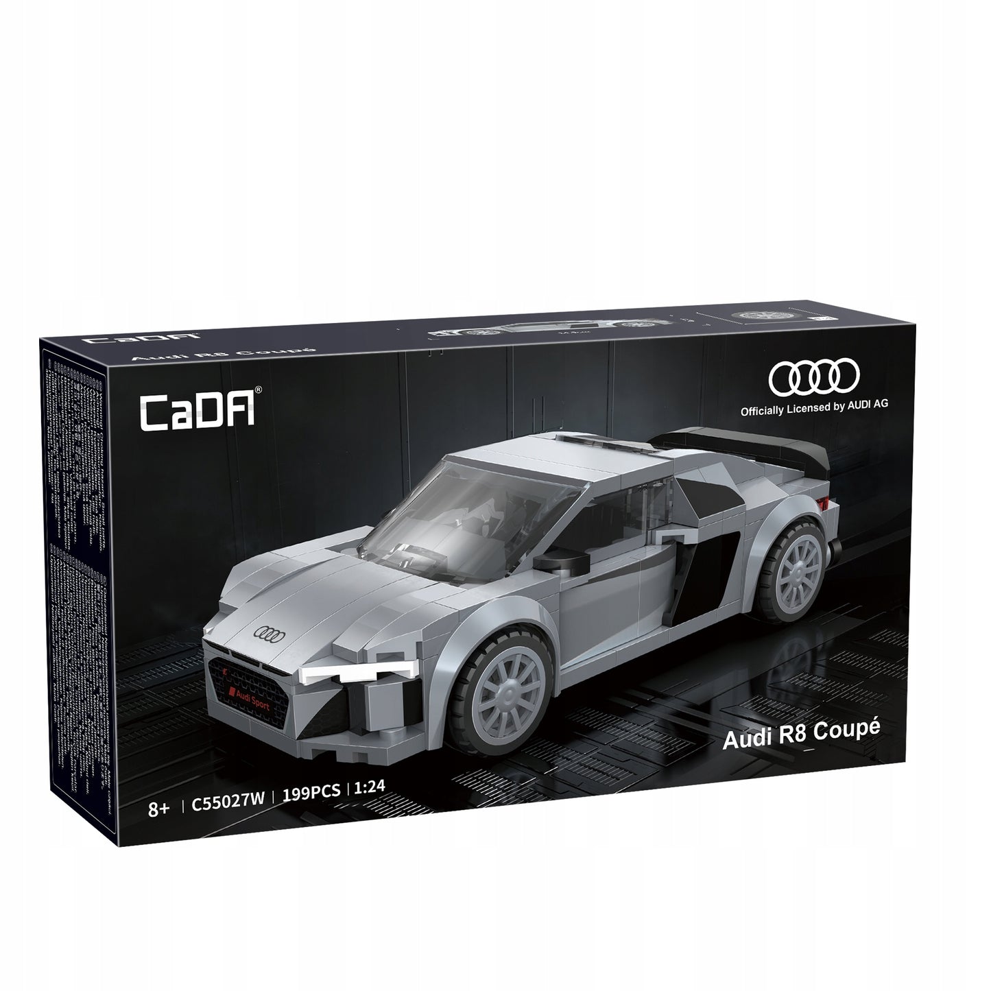 CaDA konstruktorius AUDI R8 COUPE 1:24 kolekcinis 199 det. automobilis