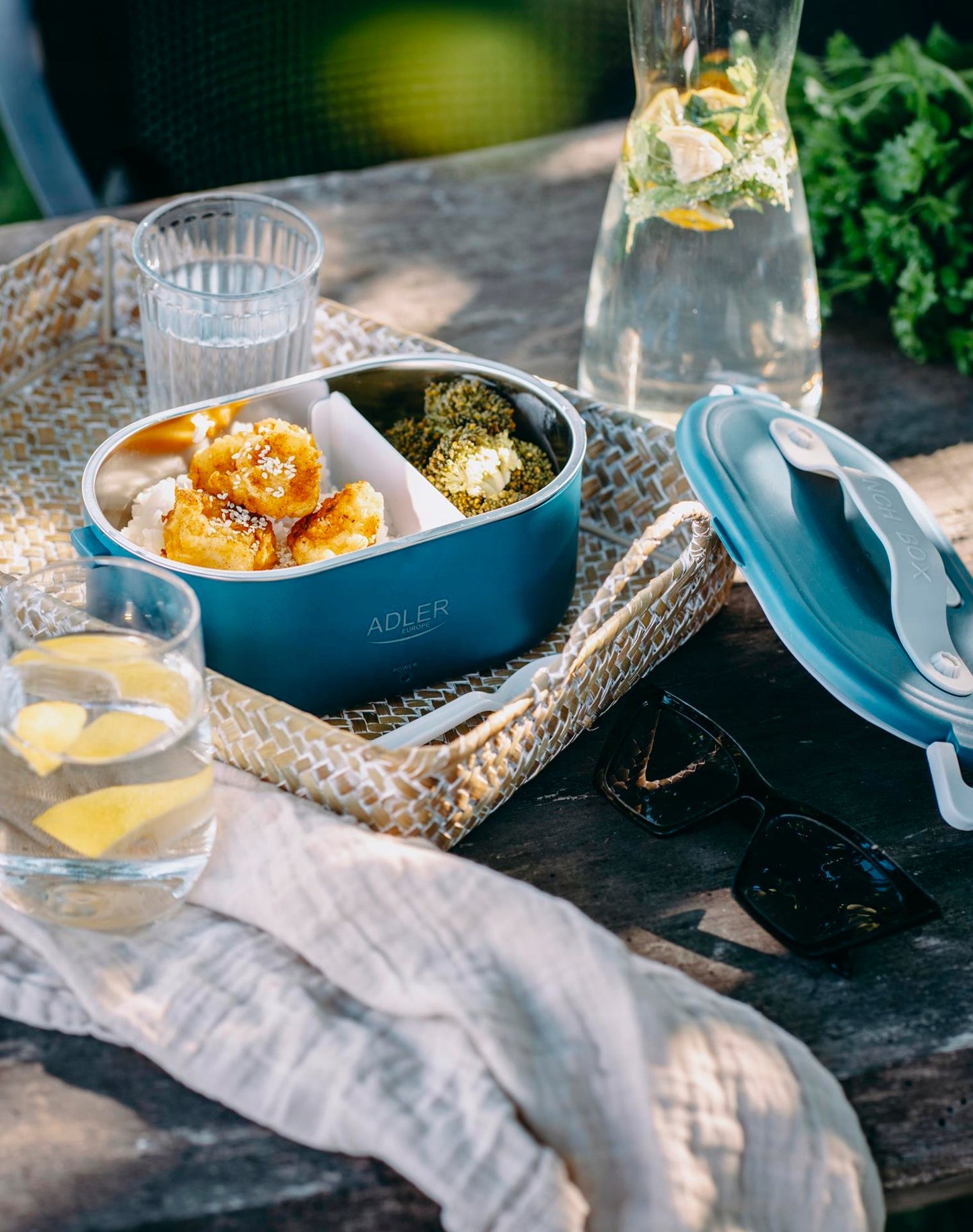 Pietų dėžutė su termo taše, maisto konteineris su šildymo funkcija, 800 ml