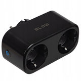 Dvigubas WiFi išmanusis lizdas TUYA WATTMETRAS PROGRAMuojamas lizdas 16A