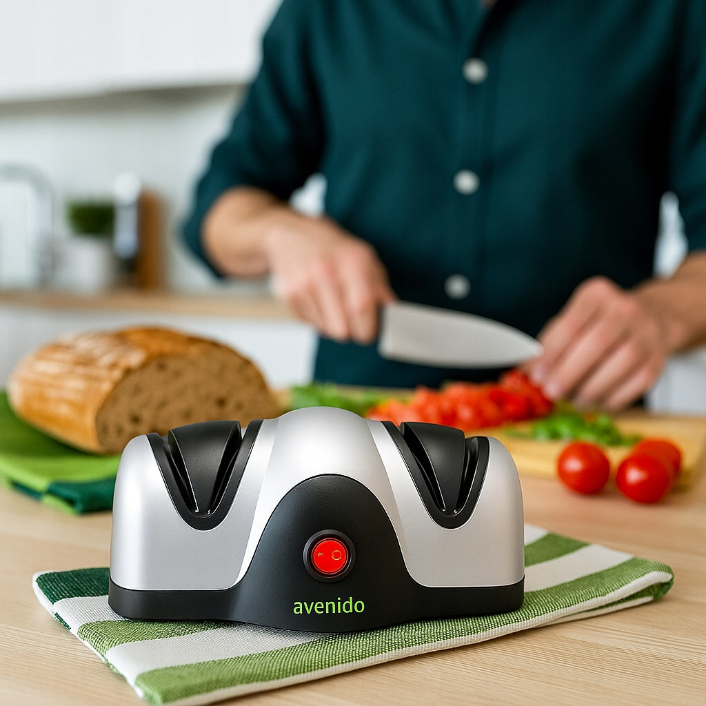 Elektrinis peilių galąstuvas namams ir sodui, 2 pakopų virtuvės reikmenys