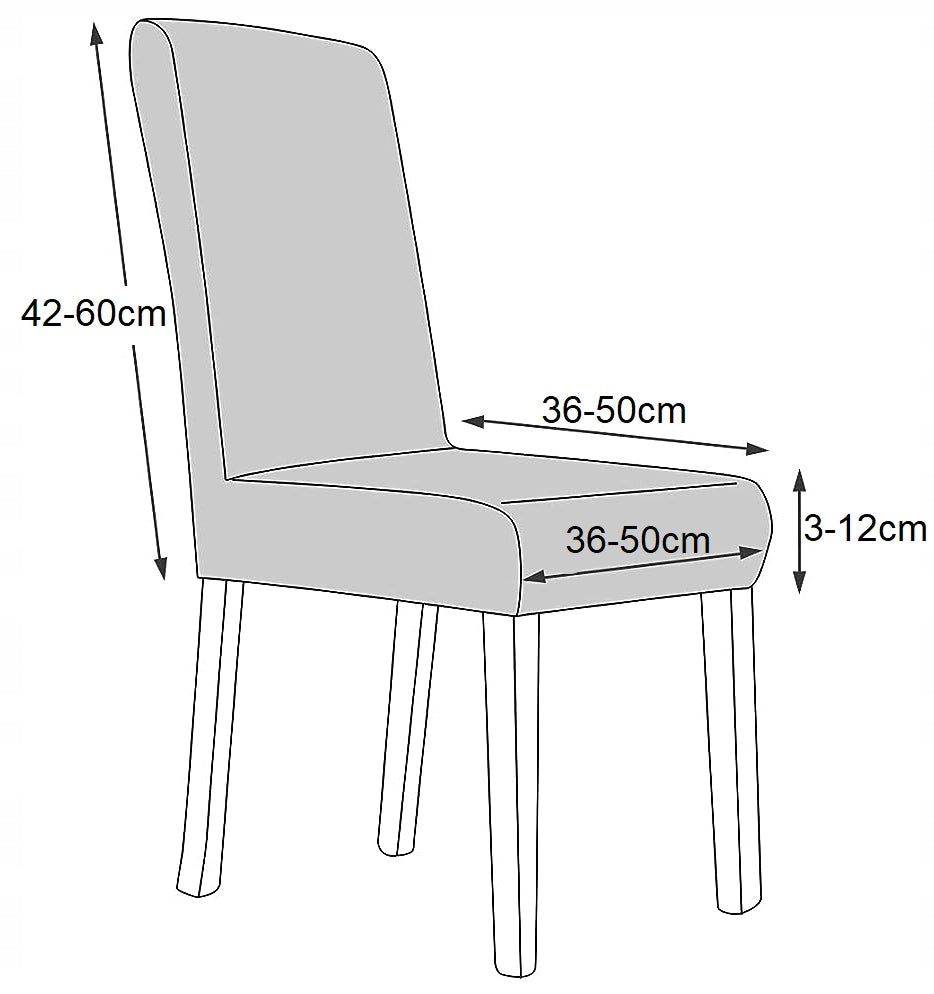 KĖDŽIŲ UŽDĖKALAI 6 VNT. Universalūs Elastingi Kėdžių Užvalkalai PILKI