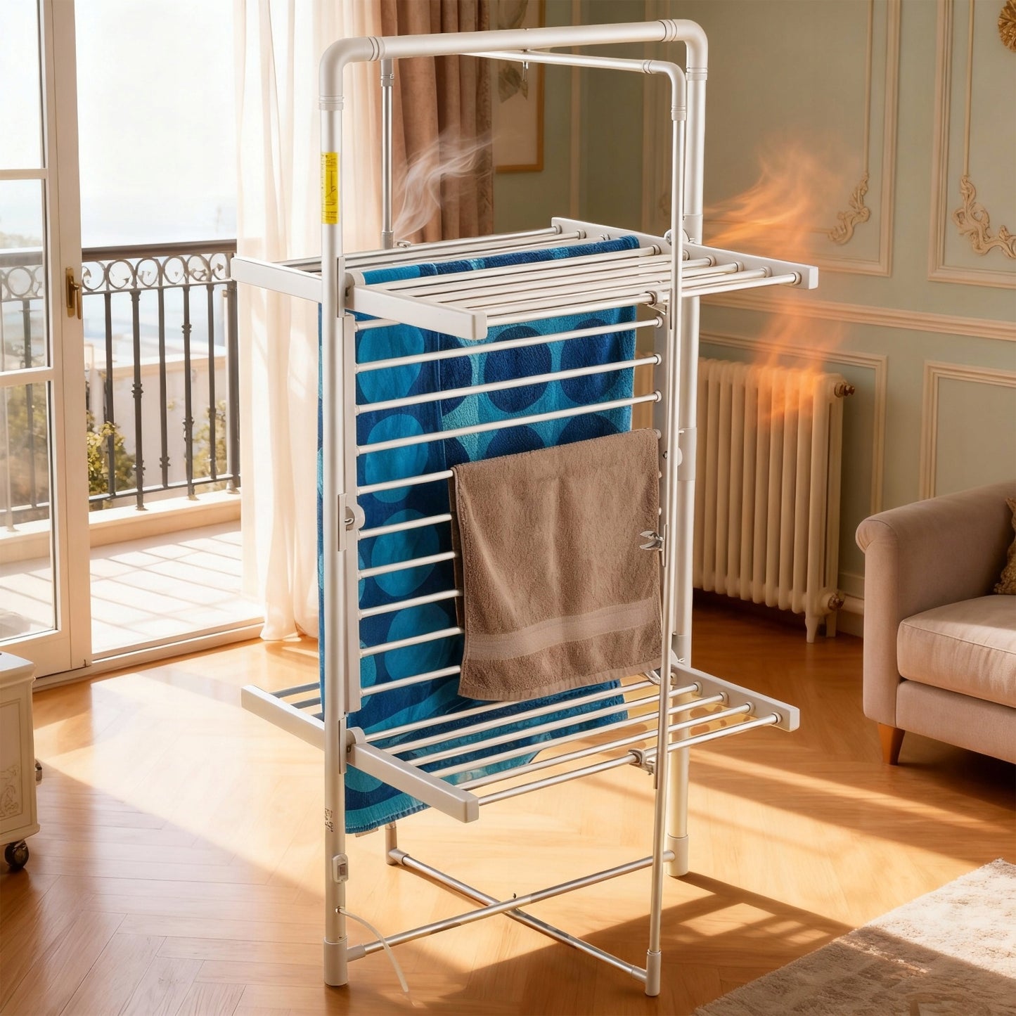 Elektrinis stovimas sulankstomas drabužių džiovintuvas 300W IP22 Adler AD 7829