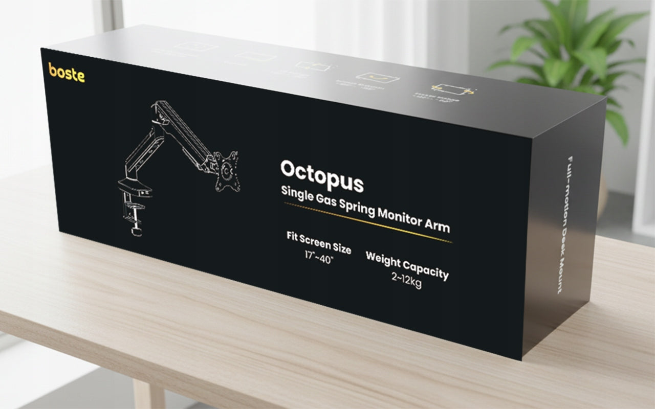 BOSTE STALO RANKOS LAIKIKLIS MONITORIUI STALINĖMS 17-40'' VESA USB PRIEVADAI DU TVIRTINIMAI