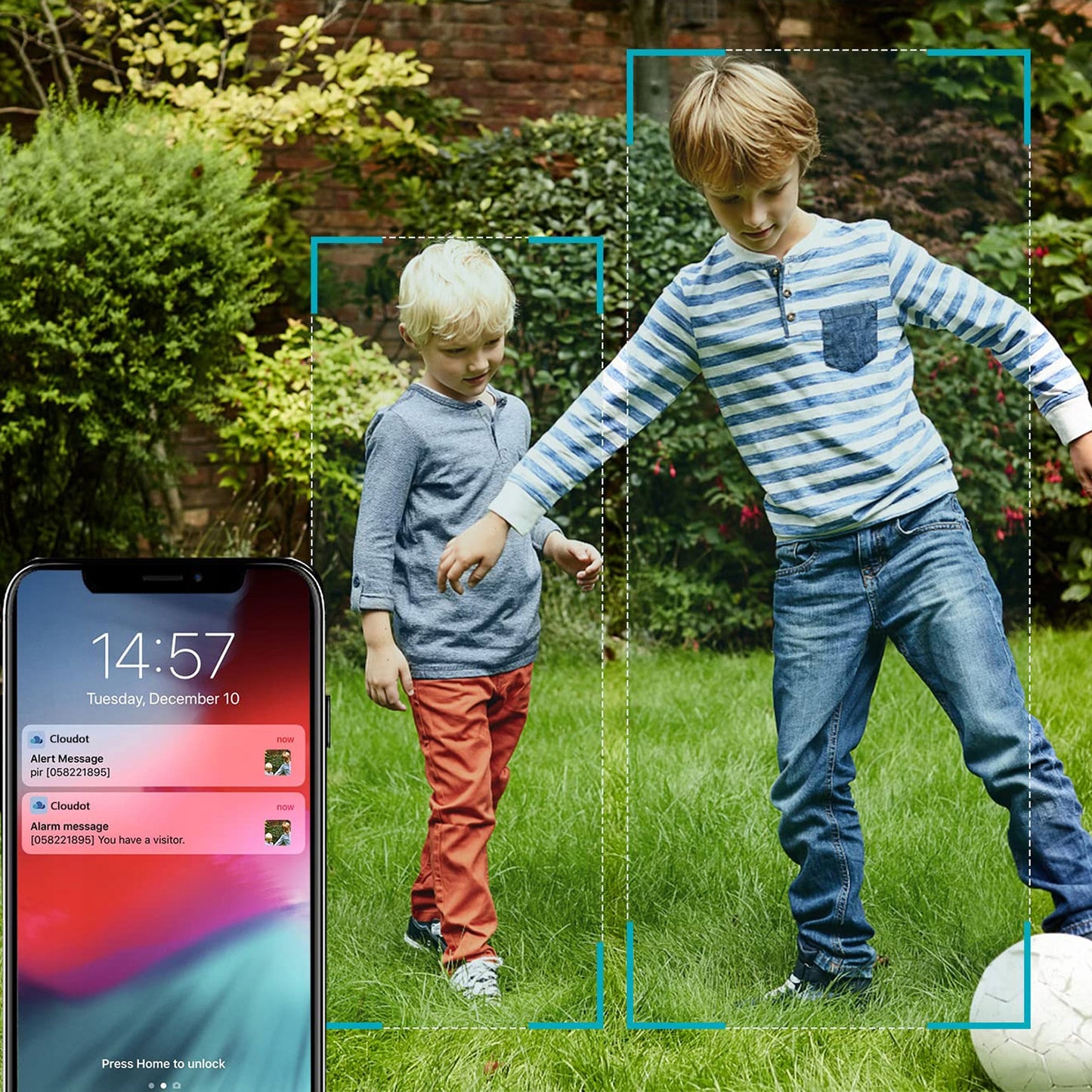 DURŲ SKAMBUTIS SU KAMERA WIFI SMART NUOTOLINIO STEBĖJIMO IP65