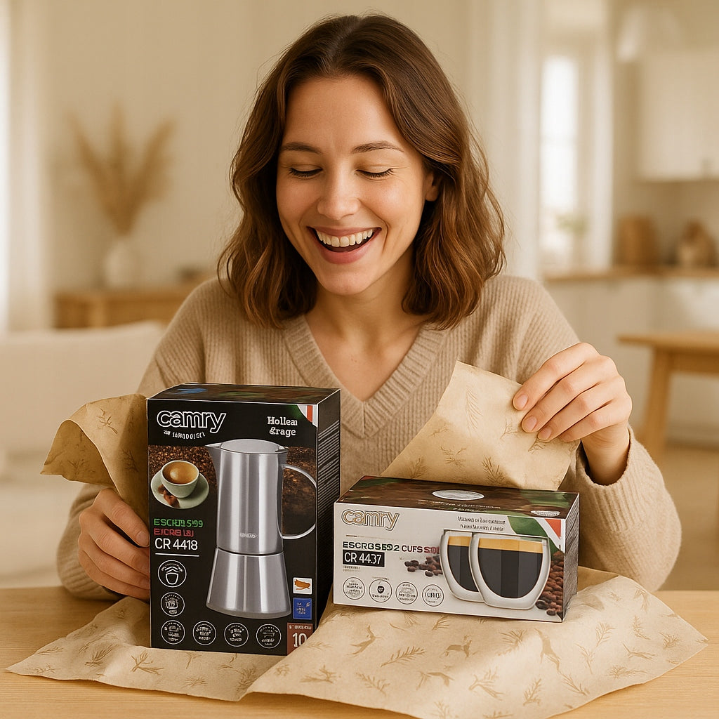 Kavos aparatas 500ml, skirtas viryklei, veikia ant indukcijos, dujinės, plieninis, 2 puodeliai