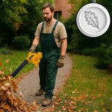 AKUMULIATORINIS SODININKYSTĖS LAPŲ PŪTIKIŲ SIURBLYS, SKIRTAS DEWALT BATERIJOMS