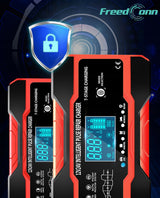 AUTOMATINIS SUMANUS AKUMULIATORIAUS KROVIKLIS Įkroviklis LCD 24V 12V 10A