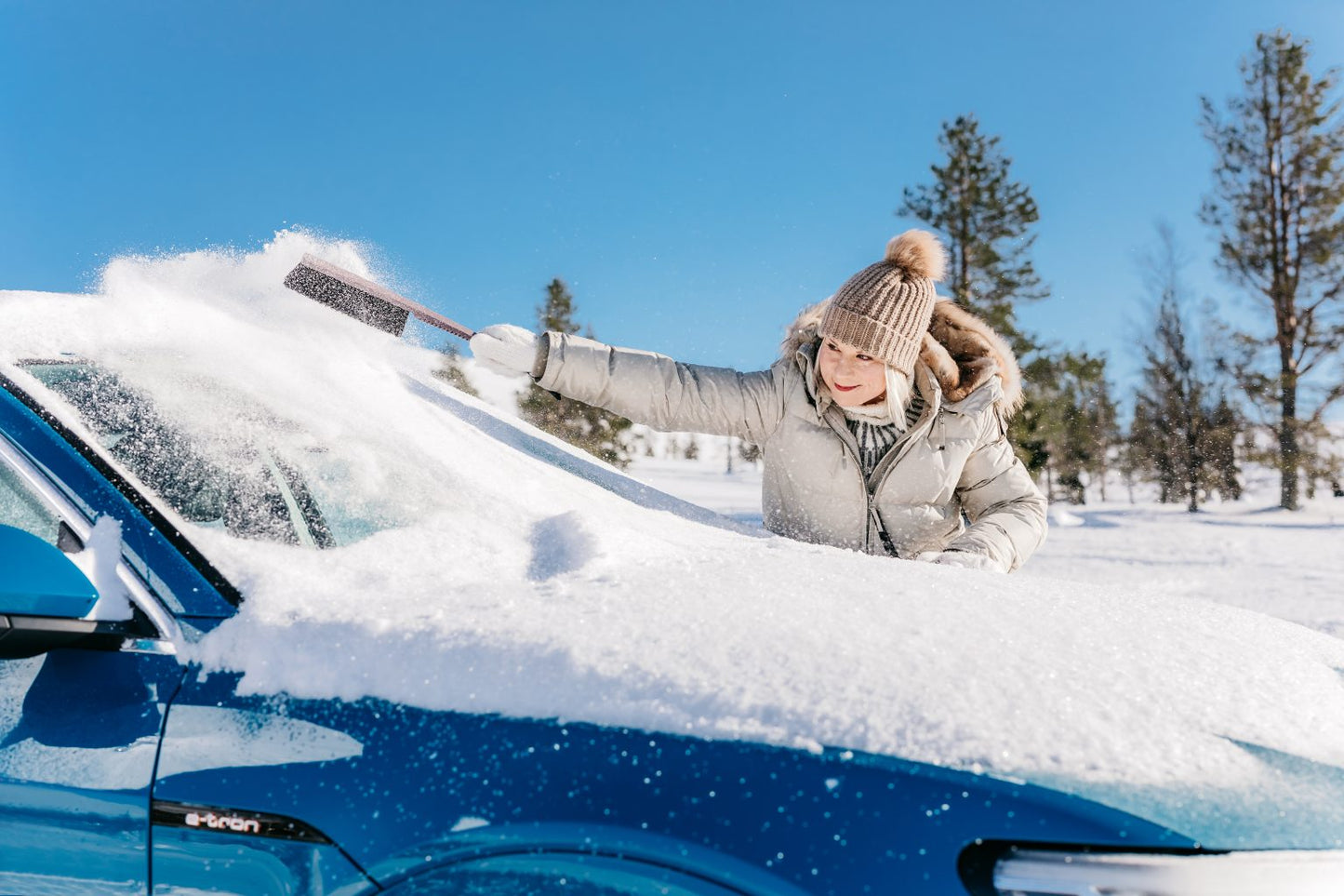 Sniegovalys su ledo grandikliu 52 cm 2-in-1 Kungs Max-is