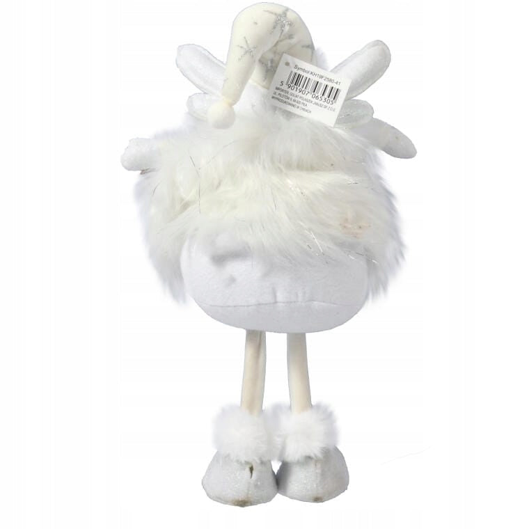 Baltas angelas, fėja, elfė, stovinti 46 cm, dekoracija, figūrėlė, talismanas, dovana