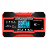 AUTOMATINIS SUMANUS AKUMULIATORIAUS KROVIKLIS Įkroviklis LCD 24V 12V 10A