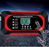 AUTOMATINIS IŠMANUS AKUMULIATORIŲ Įkroviklis Įkrovimo įrenginys LCD 24V 12V 8A