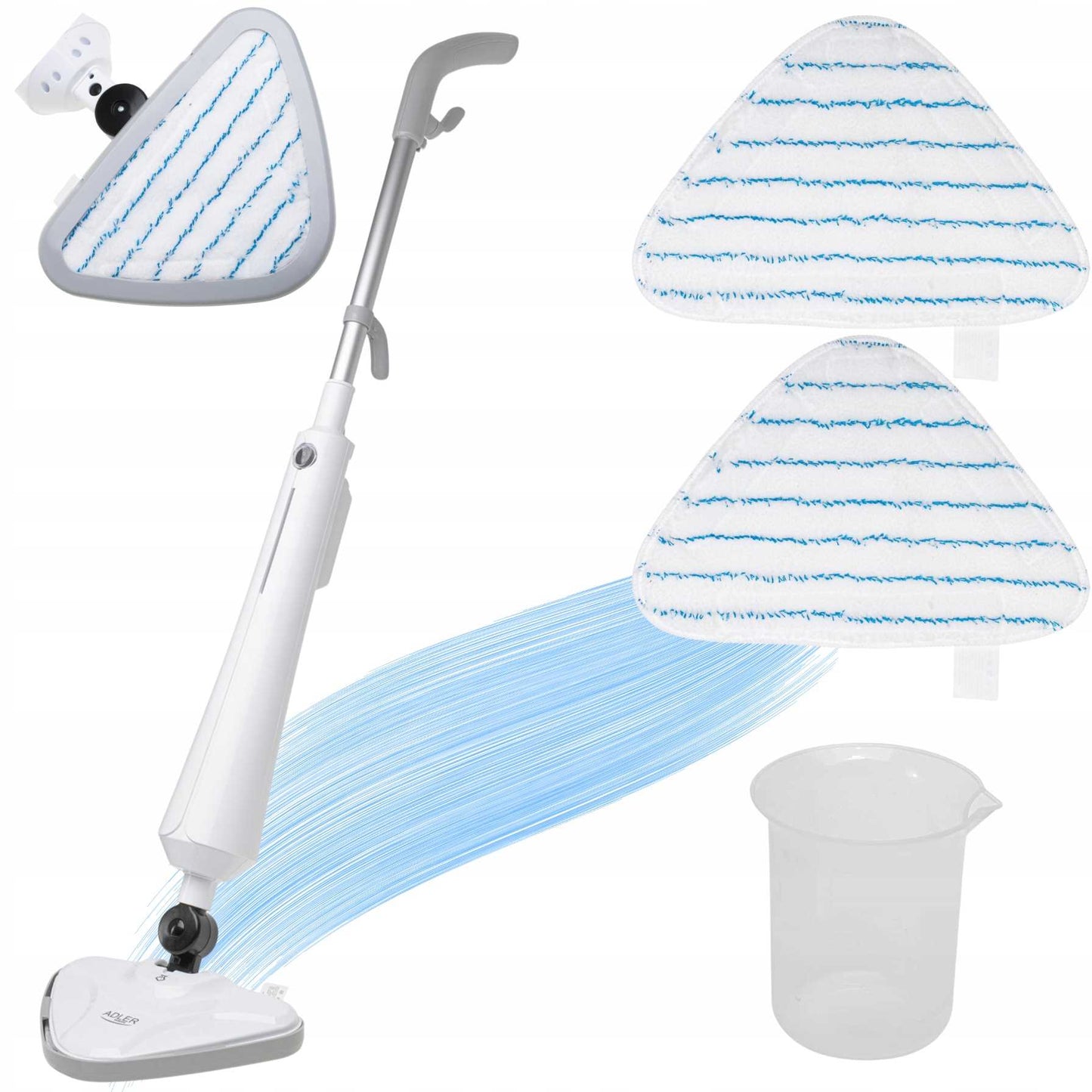 Adler AD 7068 Garų mopas grindims ir kilimams 1300W 350ml 7m laidas