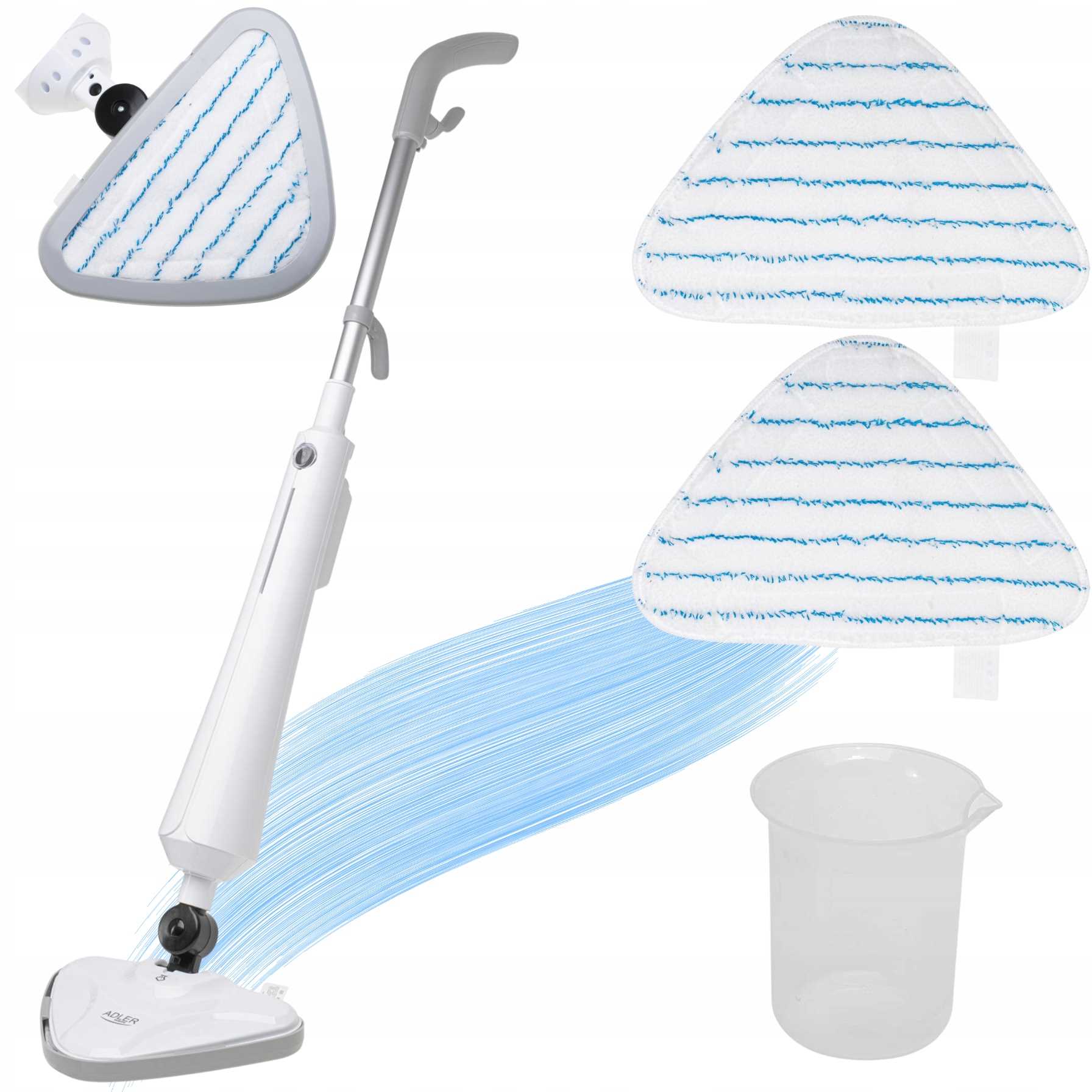 Adler AD 7068 Garų mopas grindims ir kilimams 1300W 350ml 7m laidas