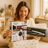 Adler Plaukų džiovintuvas JONIZACIJA 2400W Šaltas oras Difuzorius + Plaukų tiesintuvas
