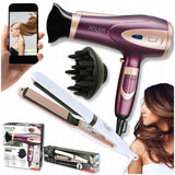 Adler Plaukų džiovintuvas JONIZACIJA 2400W Šaltas oras Difuzorius + Plaukų tiesintuvas