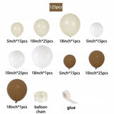 BALIONŲ GIRLIANDA RUDOS BEŽVĖ BALIONAI KRIKŠTYNOMS, METINĖMS IŠKILMĖMS, VESTUVĖMS, VEDYBOMS