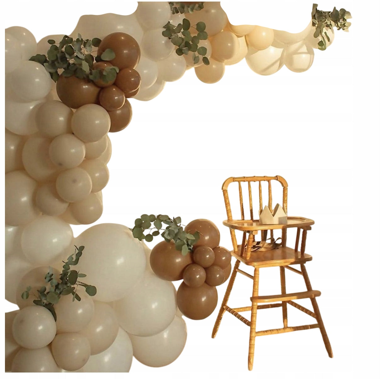 BALIONŲ GIRLIANDA RUDOS BEŽVĖ BALIONAI KRIKŠTYNOMS, METINĖMS IŠKILMĖMS, VESTUVĖMS, VEDYBOMS