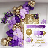 BALIONAS CHROME VIOLETINĖ GINTARAS SU DRUGELIAIS KŪDIKIŲ VAKARĖLIUI, PIRMAJAM GIMTADIENIUI, VESTUVĖMS