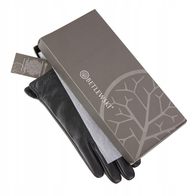 BETLEWSKI Odainės moteriškos žieminės pirštinės XL lygios blizgančios madingos