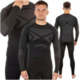 Termoaktyvių apatinių drabužių komplektas šildanti apranga TOUFER THERMAFLEX JUODA