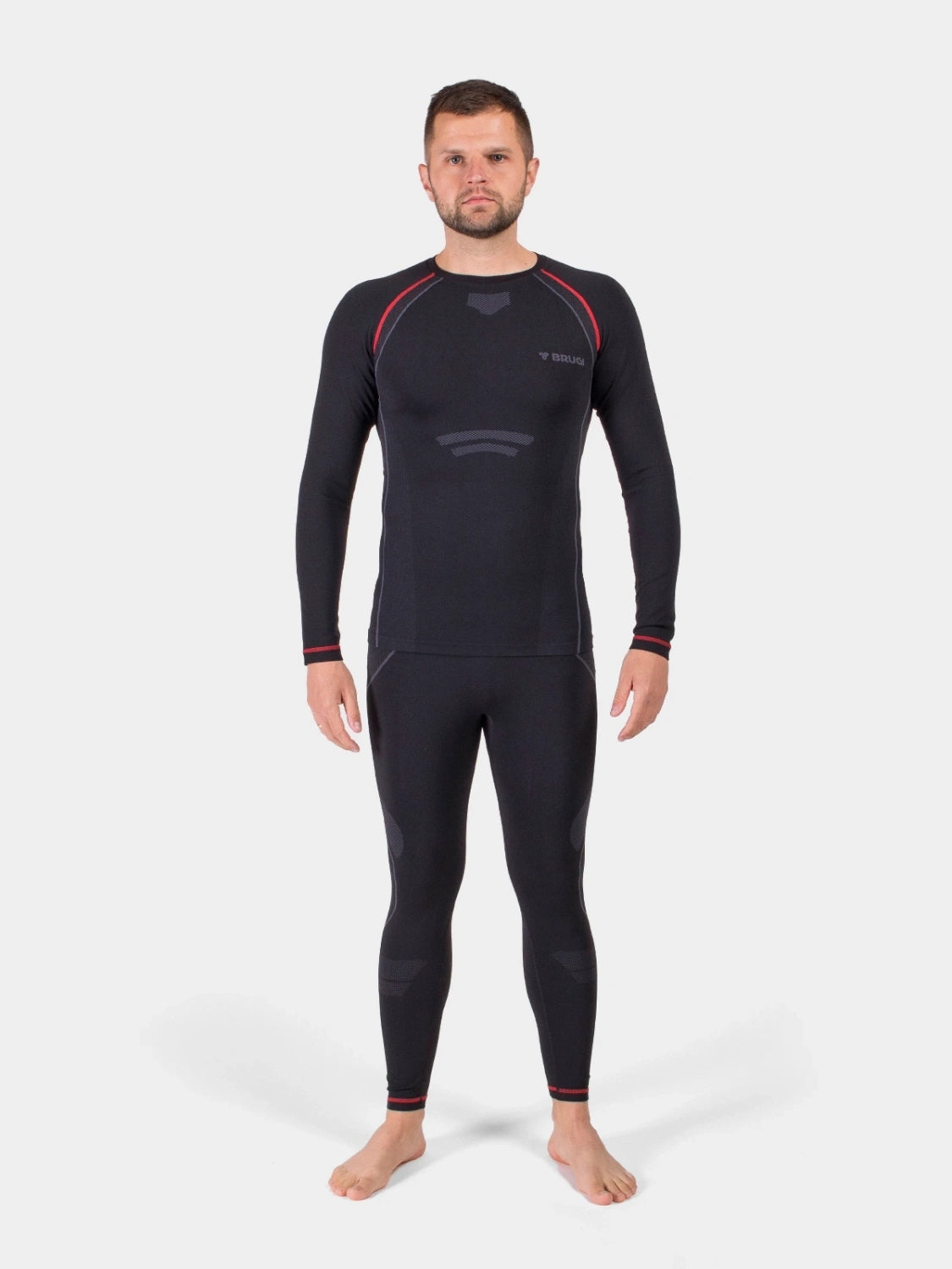 Vyriški termoaktyvūs apatiniai drabužiai BRUGI, komplektas viršus ir apačia, termo apranga žiemai