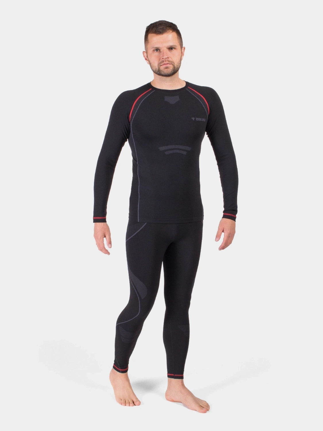 Vyriški termoaktyvūs apatiniai drabužiai BRUGI, komplektas viršus ir apačia, termo apranga žiemai