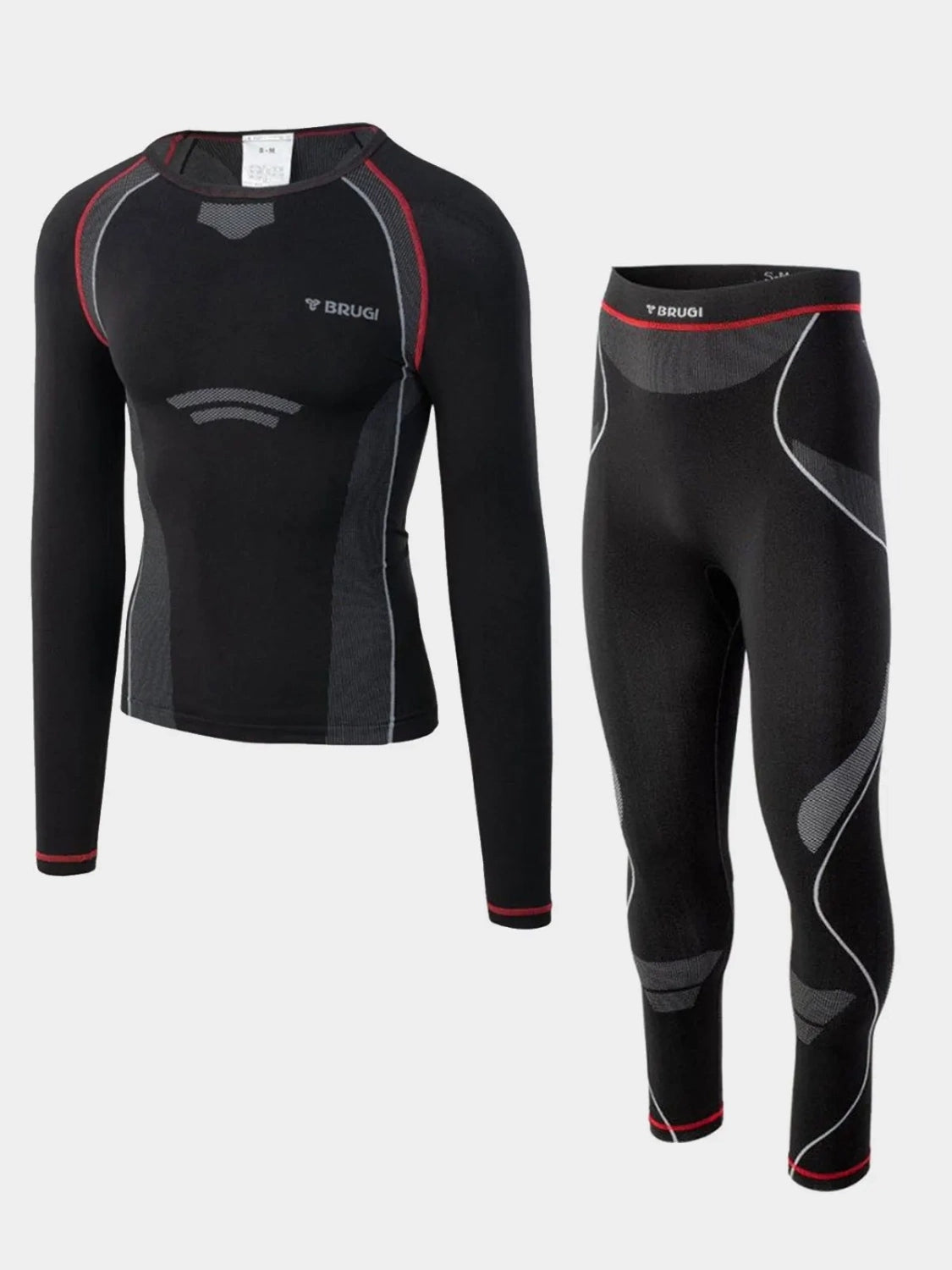 Vyriški termoaktyvūs apatiniai drabužiai BRUGI, komplektas viršus ir apačia, termo apranga žiemai