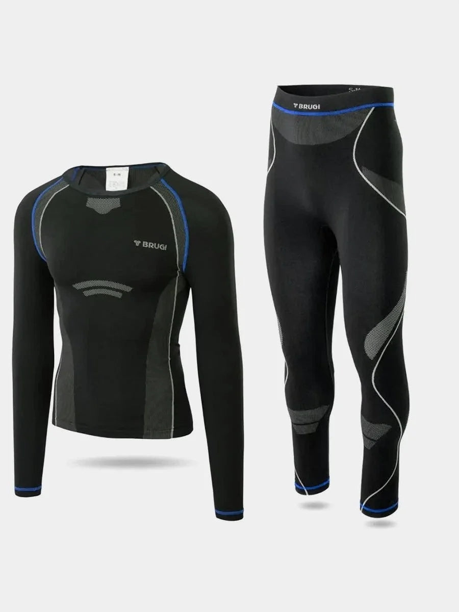 Vyriški termoaktyvūs apatiniai drabužiai BRUGI, komplektas viršus ir apačia, termo apranga žiemai