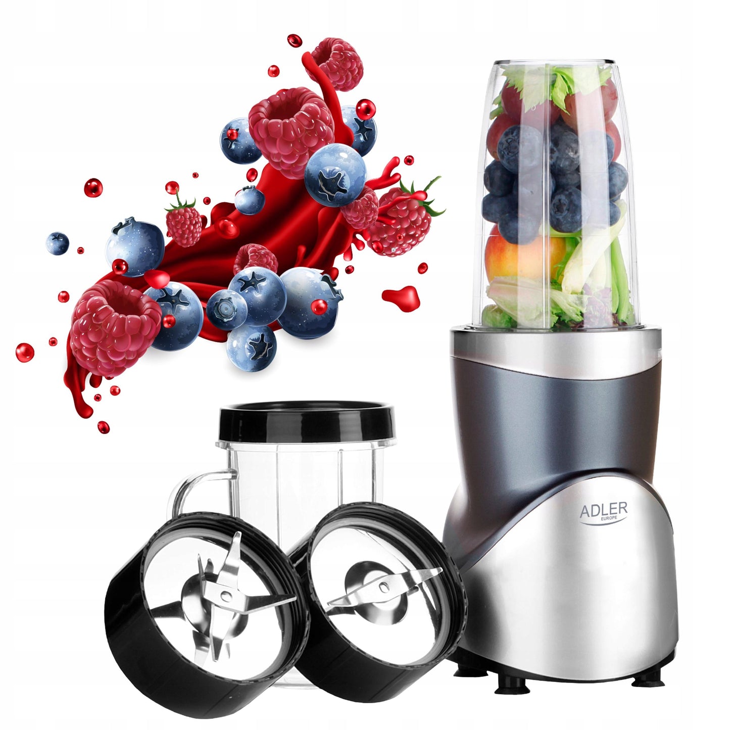 Stalo trintuvas smoothie kokteiliams 1200W + 4 buteliukai/puodeliai