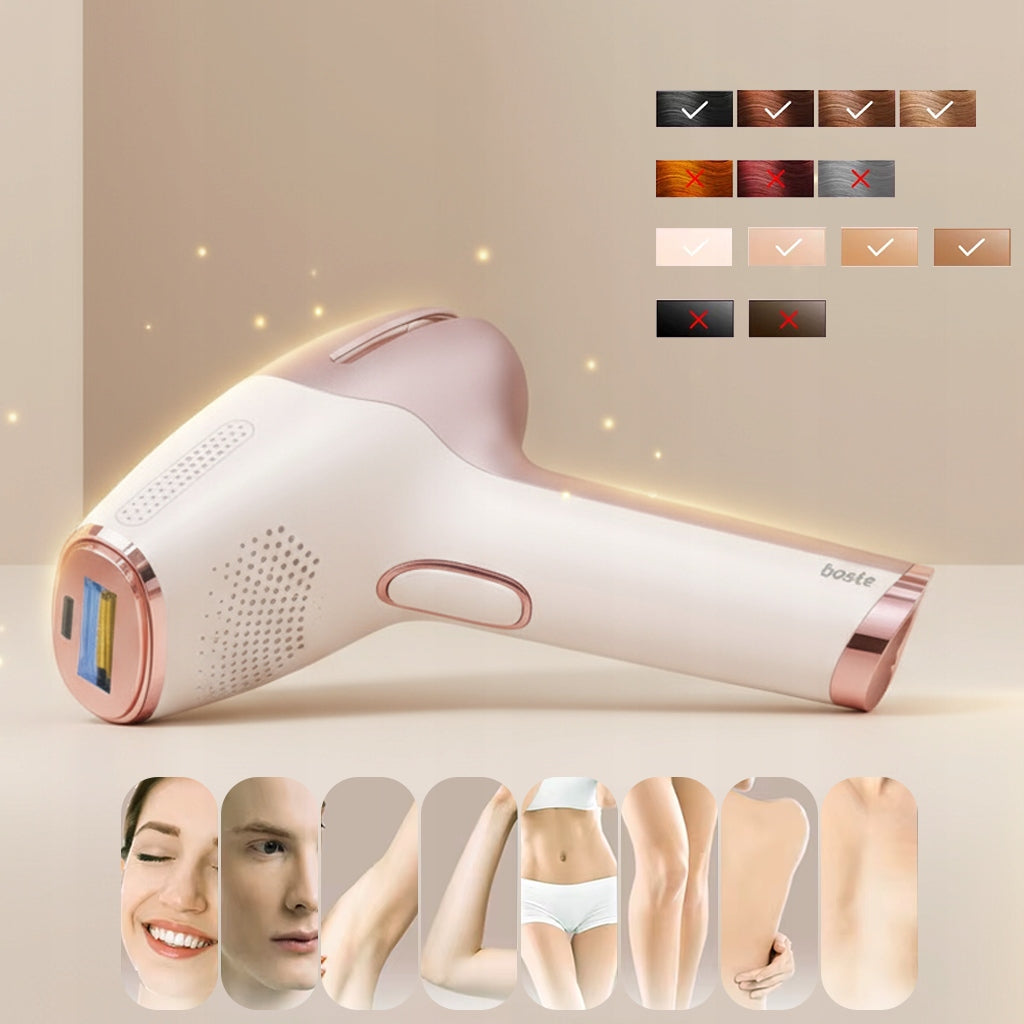 BOSTE IPL lazerinis epiliatorius nuolatinis epiliavimas su odos jutikliu ir vėsinimu