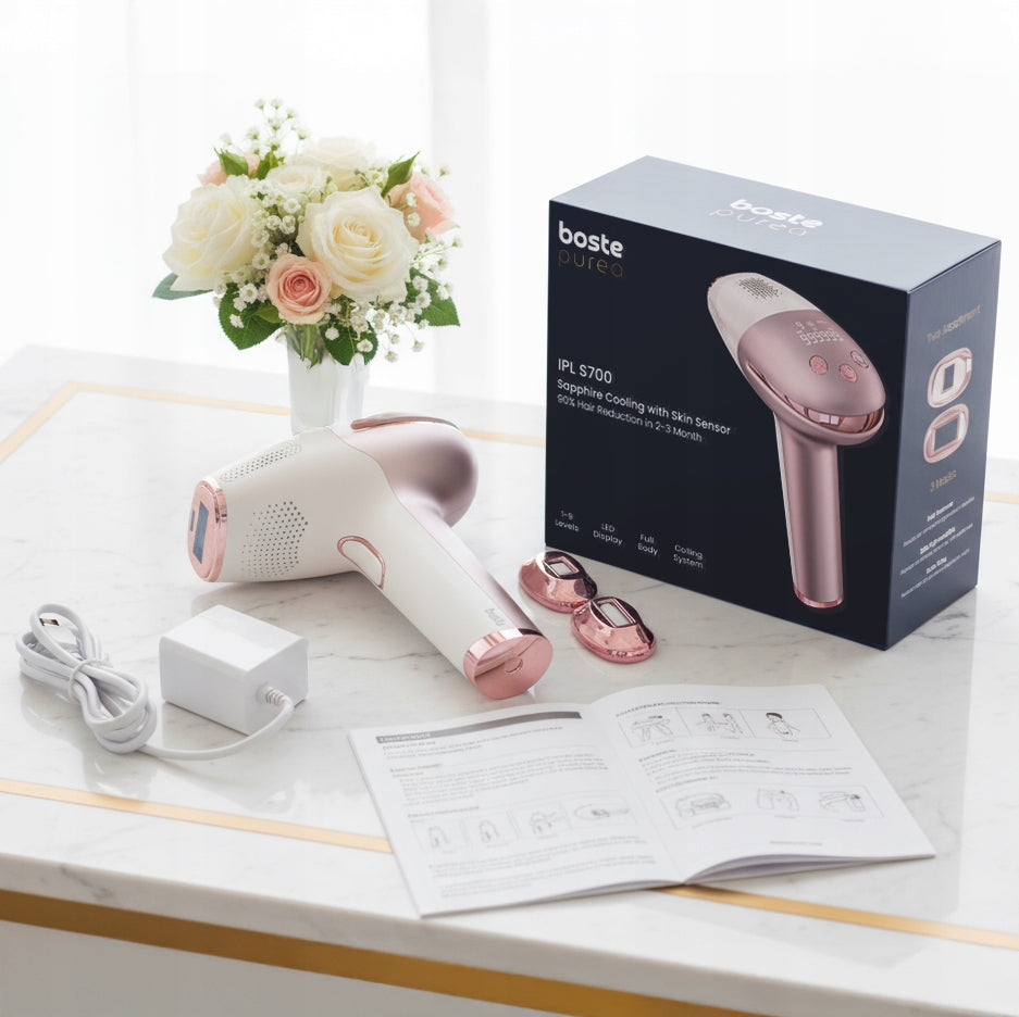 BOSTE IPL lazerinis epiliatorius nuolatinis epiliavimas su odos jutikliu ir vėsinimu