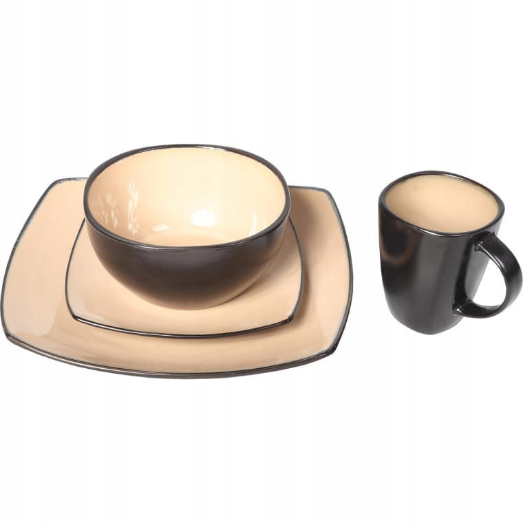 RUDOS IR BEŽALĖS STALO REIKMENŲ RINKINYS, PIETŲ SERVIRAVIMO RINKINYS, DESERTINĖS LĖKŠTĖS Goliat