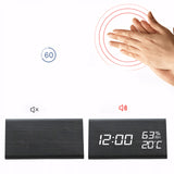 ELEKTRONINIS ŽADINTUVAS TERMOMETRAS SIGNALIZACIJA SKAITMENINIS STOVASIS LAIKRODIS TYLUS