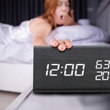 ELEKTRONINIS ŽADINTUVAS TERMOMETRAS SIGNALIZACIJA SKAITMENINIS STOVASIS LAIKRODIS TYLUS