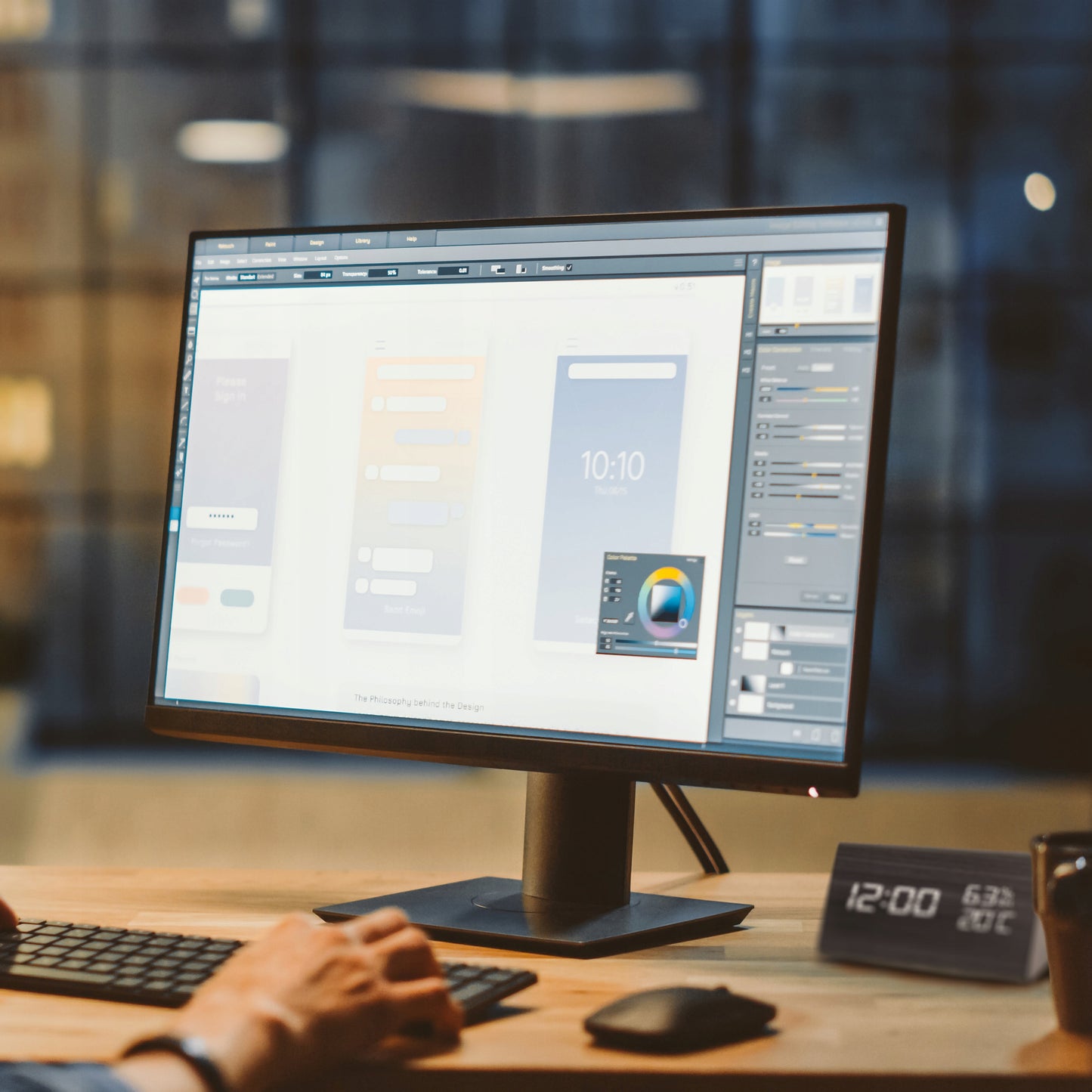 ELEKTRONINIS ŽADINTUVAS TERMOMETRAS SIGNALIZACIJA SKAITMENINIS STOVASIS LAIKRODIS TYLUS