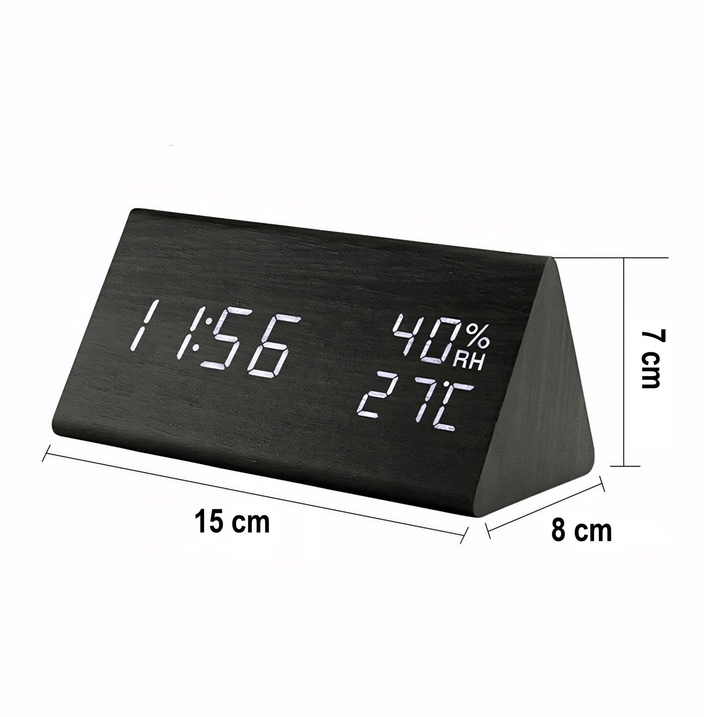 ELEKTRONINIS ŽADINTUVAS TERMOMETRAS SIGNALIZACIJA SKAITMENINIS STOVASIS LAIKRODIS TYLUS