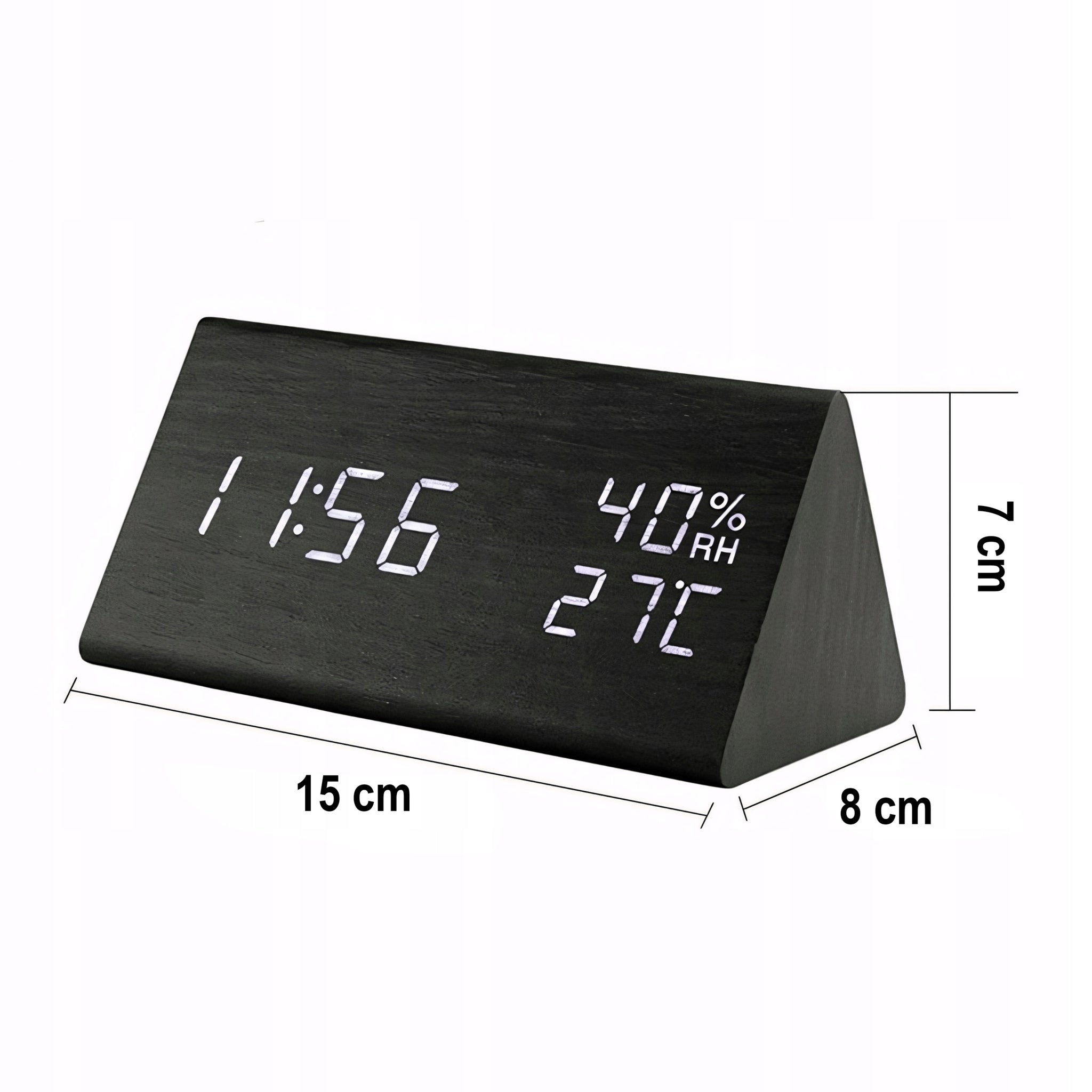 ELEKTRONINIS ŽADINTUVAS TERMOMETRAS SIGNALIZACIJA SKAITMENINIS STOVASIS LAIKRODIS TYLUS