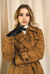 Betlewski Moteriškos odinės pirštinės madingos žiemai priglundančios prie rankos