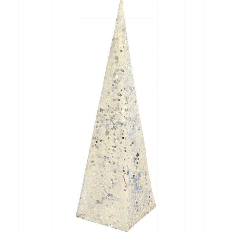 Balta kūginė sizalinė 60 cm eglutė Kalėdoms DEKORACIJA