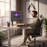 Elektrinis stalas 120x60 su USB stalčiumi, 80kg keliamoji galia, Spacetronik reguliuojamas