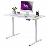 Elektrinis reguliuojamas rašomasis stalas 100x60 Spacetronik atminties funkcija baltas