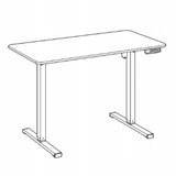 Elektrinis staliukas 120x60 Spacetronik su atmintimi, baltas