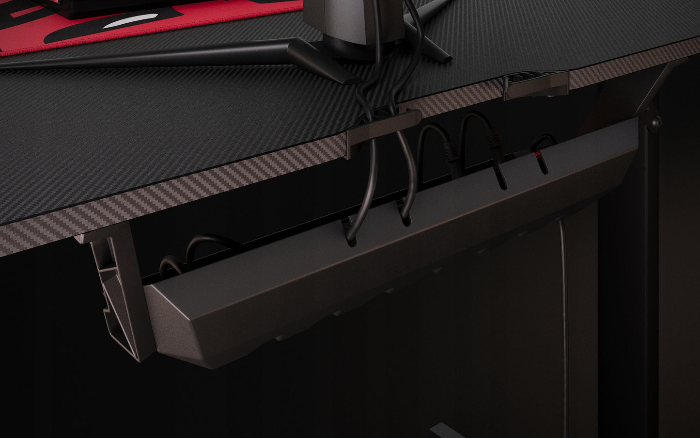 Mažas žaidimų stalas 100cm + laikikliai ir kilimėlis DIABLO X-MATE 1000 Juodas