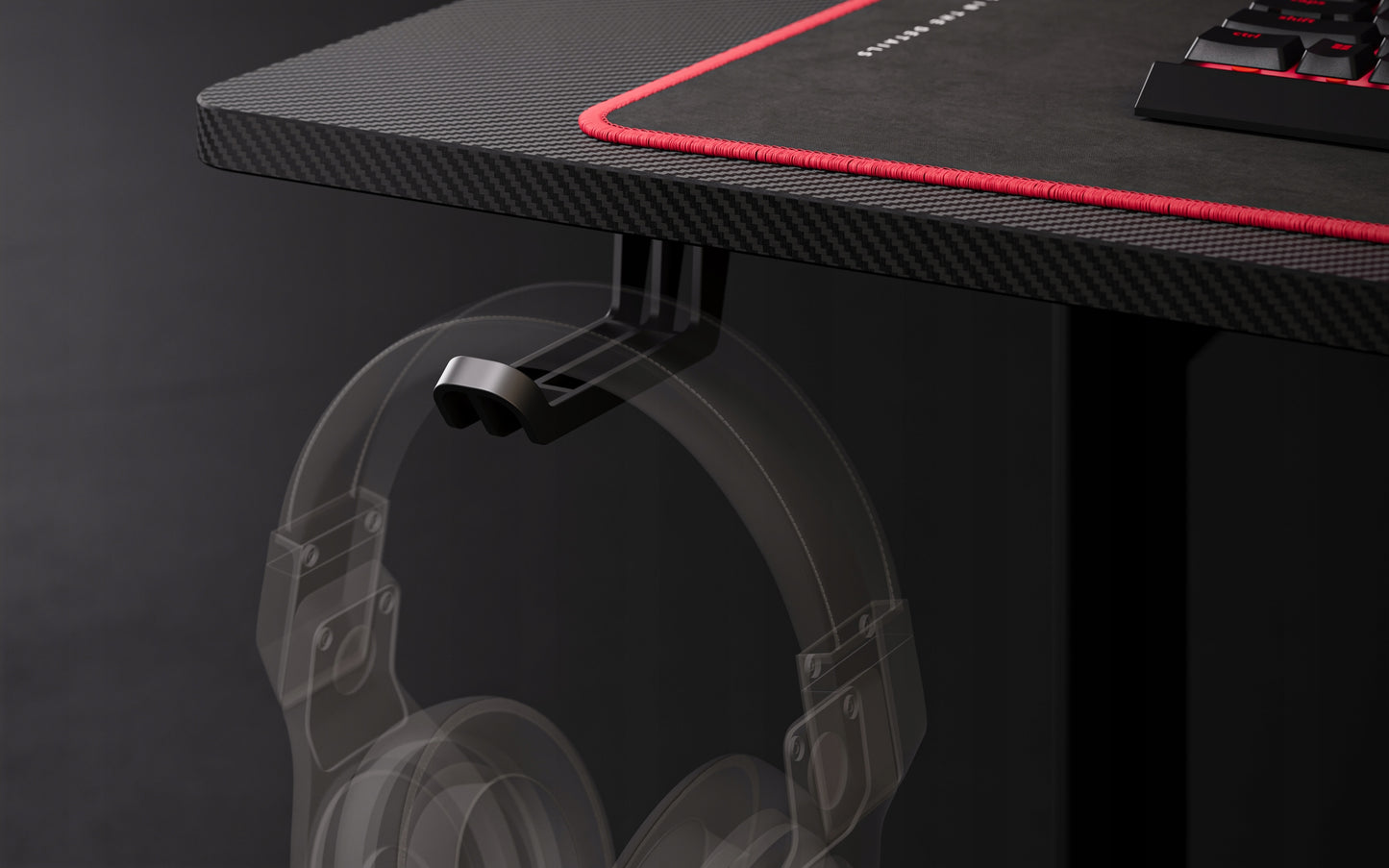 Mažas žaidimų stalas 100cm + laikikliai ir kilimėlis DIABLO X-MATE 1000 Juodas