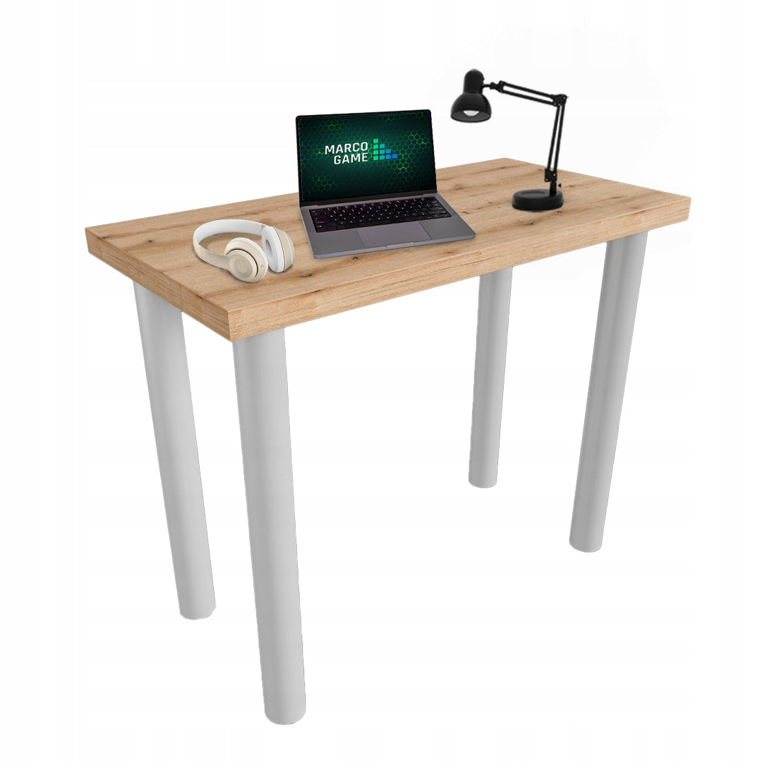 Lengvas pramoninis biuras LOFT MARCO GAME ROCK, ąžuolo „evoke“ stalviršis 80x40cm