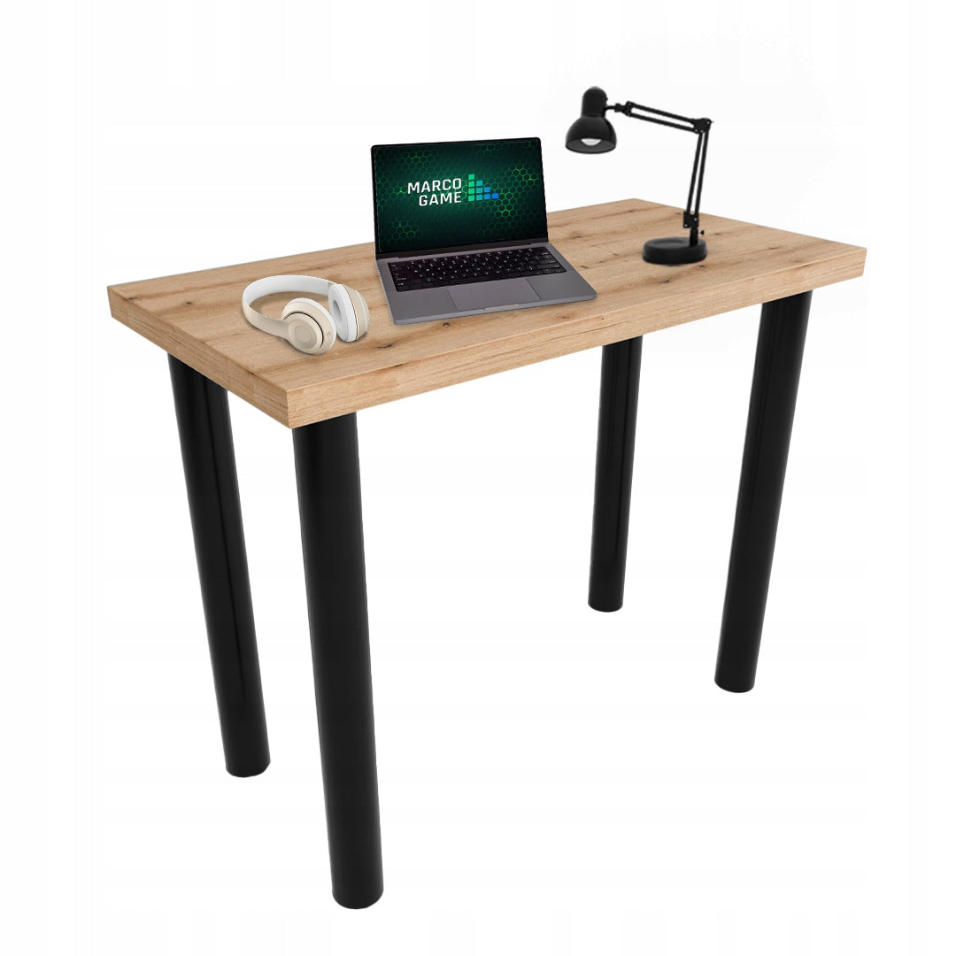 Lengvas pramoninis biuras LOFT MARCO GAME ROCK, ąžuolo „evoke“ stalviršis 80x40cm