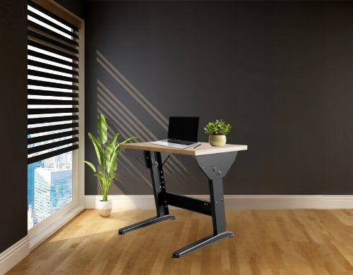 Reguliuojamas stalas biurui, dirbtuvems, studijai 695x500 Juoda/Klevas
