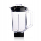 Virtuvinis stiklinis blenderis su 3 ąsotėliais, smulkintuvu, sulčiaspaude ir ledo smulkinimo funkcija